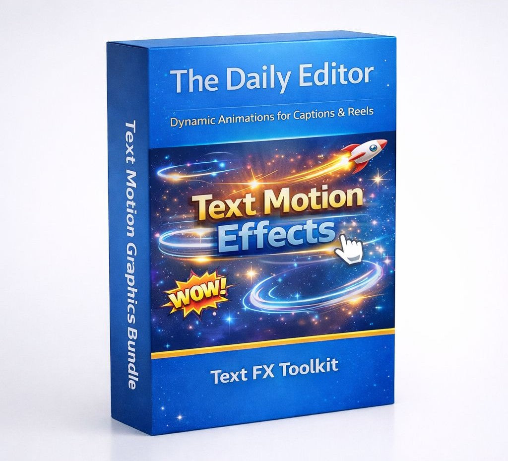 Text Motion Effects Pack (15+ Aesthetic Fonts Included)